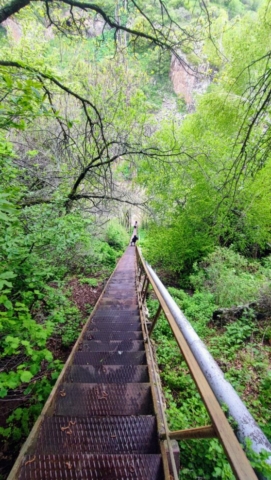 Many stairs to Jermuk waterfall